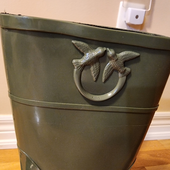 PINKO Love-embossed wellington boots .NWOT .(  big for me) - Picture 10 of 12